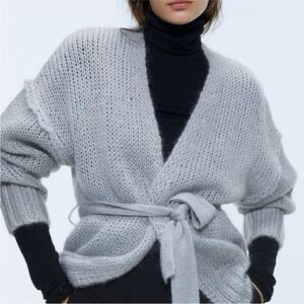 Zara Mohair Wrap Cardigan
